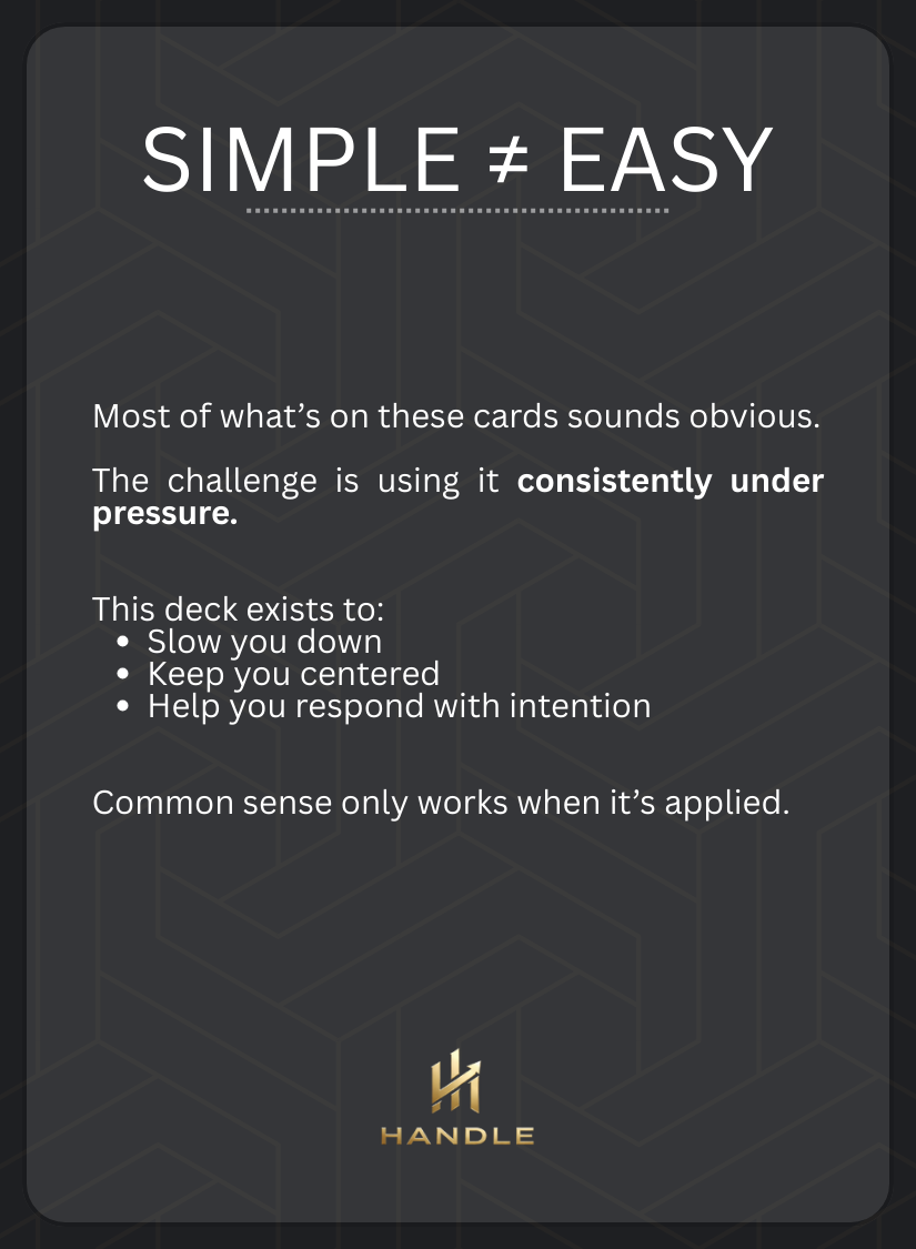 HANDLE: Car Sales Objection Training Deck (52 Cards)