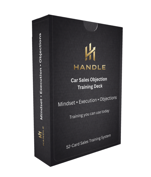 HANDLE: Car Sales Objection Training Deck (52 Cards)